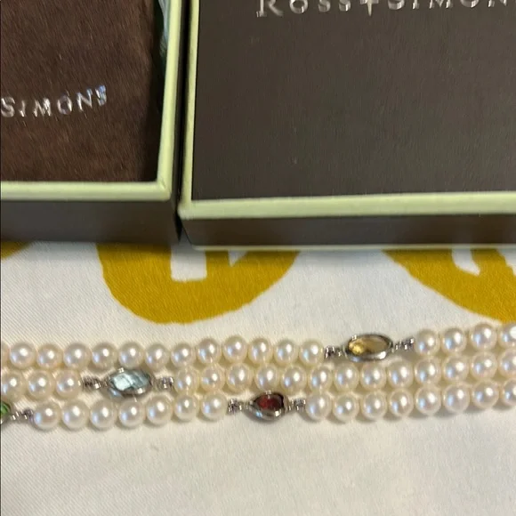 Ross-Simons Pearl and Gemstone Bracelet - Picture 3 of 3